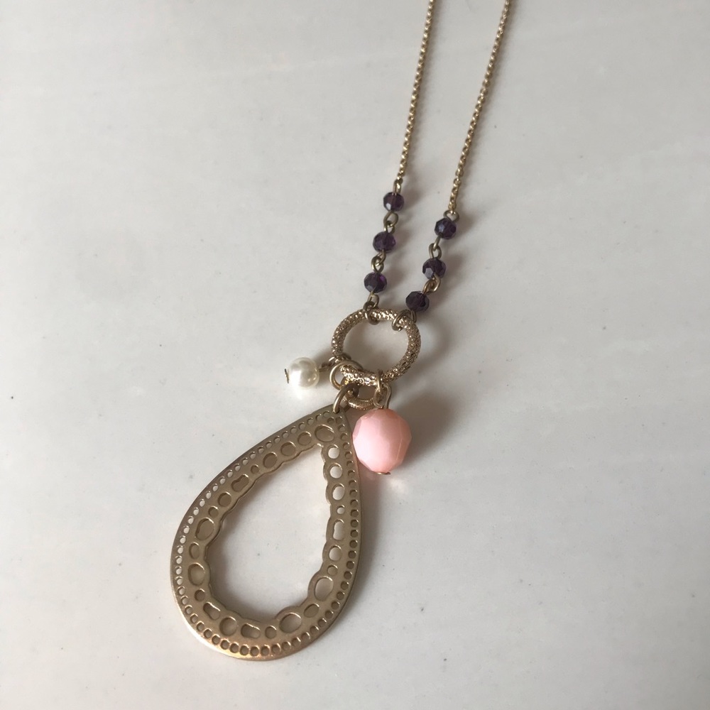 2 for $10!🌸 Long statement necklace - Picture 3 of 4